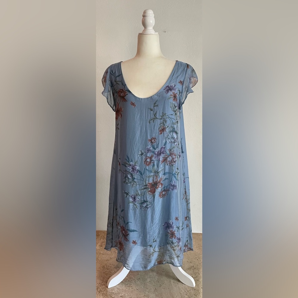 POLITA Silk Blend Floral Dress Made in Italy